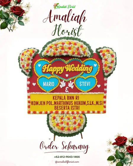 Papan Bunga Pernikahan Karangsoka
